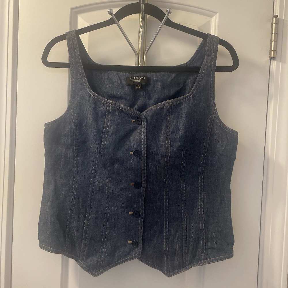 Denim vest closet top